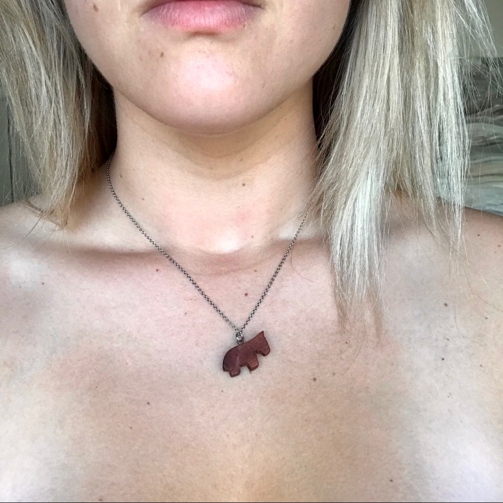 AE Wooden Bear Necklace